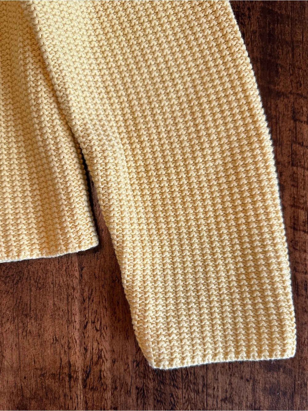 BKg & Company New York | Yellow Waffle Knit Collared Button Down Sweater, OS - Picture 6 of 9